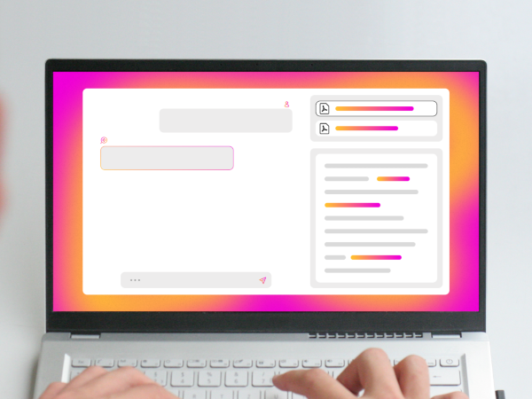 Blick auf ein Notebook mit einer Eingabemaske